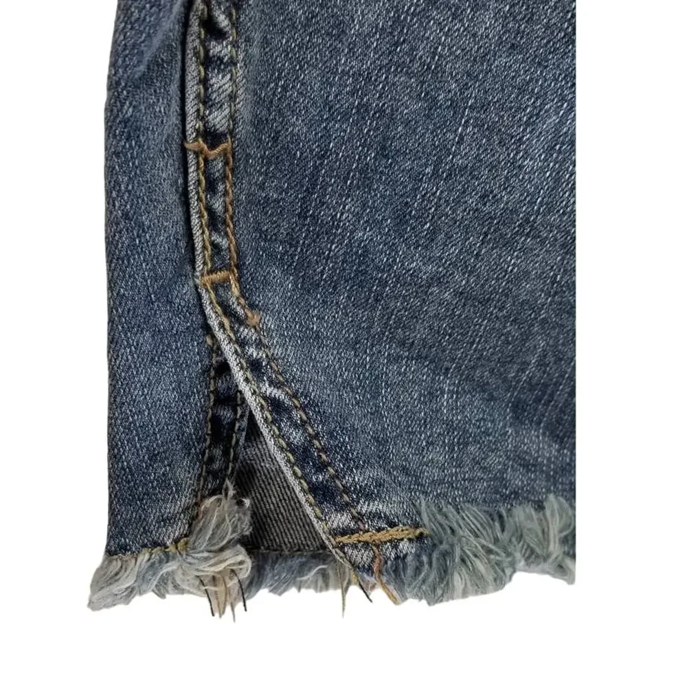 Torrid Ankle Skinny Distressed Hem Lightwash JeansWomen's Sz 22R - Picture 4 of 6